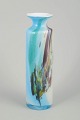 Per Lütken for Holmegaard"Cascade" Glass vase, 1970s.Tall mouth-blown cylindrical glass vase ...
