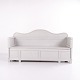 Antique Swedish bench from the 20th century, made in pine and painted grey. Classic Scandinavian ...