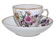 Royal Copenhagen Full Saxon Flower, large coffeecup with matching saucer.Factory ...