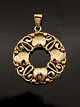14 carat gold pendant D. 2.7 cm. item no. 628247
