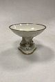 Bing and Grondahl Åkjær Candy Bowl on Dolphin Foot No. 66 / 451Measures 10,5 cm x 13,5 cm / ...