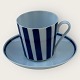 Lyngby, Danild 42, Blue stripe, Coffee cup, cup diameter 7.3cm, height 7cm, Design Axel Brüel & ...