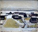 Kampmann, Jack (1914 - 1989) Denmark: Snow landscape, Faroe Islands. Oil on canvas. Signed. 38 x ...