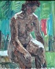 Leepin, Robert (1885 - 1967) Denmark: Nude study of a woman of colour. Oil on canvas. Signed: ...
