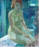 Leepin, Robert (1885 - 1967) Denmark: Nude study of a woman. Oil on canvas. Signed: Rob Leepin. ...