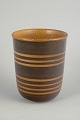 Britt-Louise Sundell for Gustavsberg, vase.Dekorativ vase i glaseret fajance med stiliseret, ...
