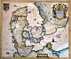 Willem Janszoon Blau (1571 - 1638) Holland: Generalkort over Danmark. 1634. Kobberstik, ...