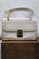 Louis Vuitton vintage taske , Suhali Le Talentueux fra 2006 i hvid læder med guldnitter og ...