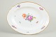Royal Copenhagen, Saksisk Blomst, ovalt serveringsfad.Stort ovalt serveringsfad i ...