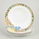 Hutschenreuther, sæt af 4 dybe tallerkener.Elegant sæt i porcelæn med farverig, dekorativ ...