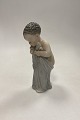 Royal Copenhagen Art Nouveau Figur af Nøgen Baby i klæde ...