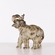 Stentøjsfigur af elefant, model 21517, designet af Knud Kyhn for Royal Copenhagen. Figuren er ...
