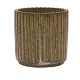 Arne Bang riflet stentøjs vase 129. Signeret. H: 8,8cm