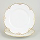 Haviland/Limoges, 2 middagstallerkener af porcelæn.To franske middagstallerkener i hvid ...