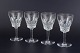 French Crystal, Set of 4 White Wine Glasses.Set of four French white wine glasses in clear ...