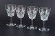 French Crystal, Set of 4 White Wine Glasses.Set of four French white wine glasses in clear ...