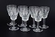 French Crystal, Set of 7 Port Wine Glasses.Set of seven French port wine glasses in clear ...