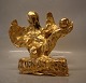 Kristian von Hornsleth Statuette forgyldt metal 21 x 20 cm Signeret Hornsleth  Uden ...