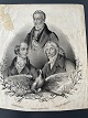Litografi 1840 - 3 europæiske politiker portrætter i ...