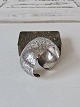 Vintage silver bangle, beautifully chiseled floral motif