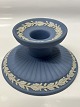 Wedgwood, Jasperware, Blå Lysestage, England.Højde 5 cm