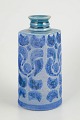Göran Andersson for Upsala Verkstad, vase.Cylinderformet vase i stentøj med lysegrå bundglasur ...