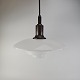 Loftlampe i hvidt opal glas med fatning i bronzeFormgiver Poul Henningsen ...