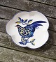 Blå Fasan fajance porcelæn, bladformede fade 20cm