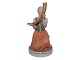Royal Copenhagen figur, Pigen med guldhornet i overglasur. Dekorationsnummer 12242.1. ...