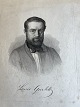 Ubekendt kunstner (19 årh):Portræt af dansk/tysk kunstmaler Louis Gurlitt ...