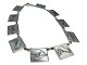 Tage Hansens Guldsmedie, heavy sterling silver necklace with Greenland motives.Hallmarked ...