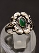 Georg Jensen vintage ring størrelse 49 design 30 stempel fra år 1930-45 med grøn agat emne nr. ...