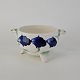 Sukkerskål i hvid fajance fra stellet Blå CenerarierNr. 187/360Design H. ...
