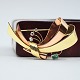 Viggo Wollny; Brooch in 14k gold and rose gold with diamonds and emerald set in white gold. From ...