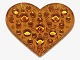 Artglass from Sweden, sun catcher shaped as a heart from the 1970'es or 1980'es.Measures ...