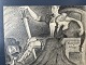 Erick Struckmann (1875-1962):Siddende kriger i rustning 1897, Tersløsegaard.Kul/Bly på ...