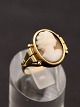 14 karat guld came ring størrelse 59 fra guldsmed B Hertz København emne nr. 635468