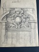 Erick Struckmann (1875-1962):Skitse til tegning af Asiatisk Palæ i København.Bly/kul på ...