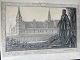 Erick Struckmann (1875-1962):Hamlet ved Kronborg Slot i Helsingør.Bly/kul på papir.Sign.: ...