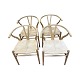 4 stk. Hans J. Wegner Y-stoleUdført i sæbebehandlet eg med en utrolig flot og naturlig patina ...