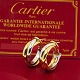 Pair of Cartier Trinity earrings in medium size made of 18k gold, rose gold, and white ...