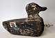 Lokkeand i bemalet træ, ca. 1920. Danmark. L.: 20 cm. H.: 14 cm. Flot stand!NB: Der ydes ...