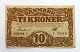 Danmark. Pengeseddel 10 kr 1943 T.