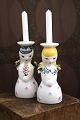 Nymølle jule engle i fajance med plads til lille grangren eller stearinlys i toppen. H: ...