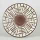 Mari Simmulson for Upsala Ekeby, fad.Stort rundt keramikfad model 5016M med grafisk ...