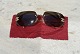 Chanel 4017-D Vintage uindfattede guldbeigeTransparente solbriller med guld rhinsten Y2K ...
