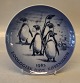 1983 Kgl. Zoo plate Pingvin  Zoologisk have København 18 cm Porcelæn fra Royal Copenhagen I hel ...