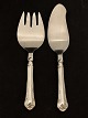 Herregård fiske serverings sæt 20,5-22,5 cm. tretårnet sølv og stål emne nr. 637682