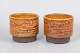 Hegnetslund, Sæt af to urtepotter i stentøj.Sæt af to cylindriske urtepotter i glaseret ...