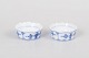 Royal Copenhagen Blue Fluted Plain, set of two salt jars.